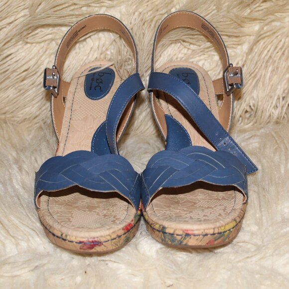 B.O.C Boise Navy Wedge Sandal - Picture 1 of 7
